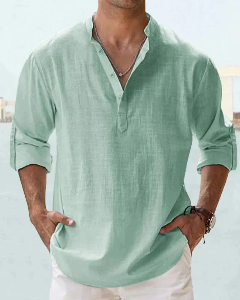 Adler | Herren Langarm Hemd | Stehkragen