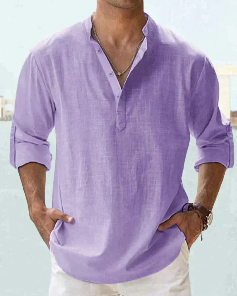 Adler | Herren Langarm Hemd | Stehkragen