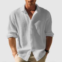 Paul | Herren Langarm Hemd | Sommer in Grau