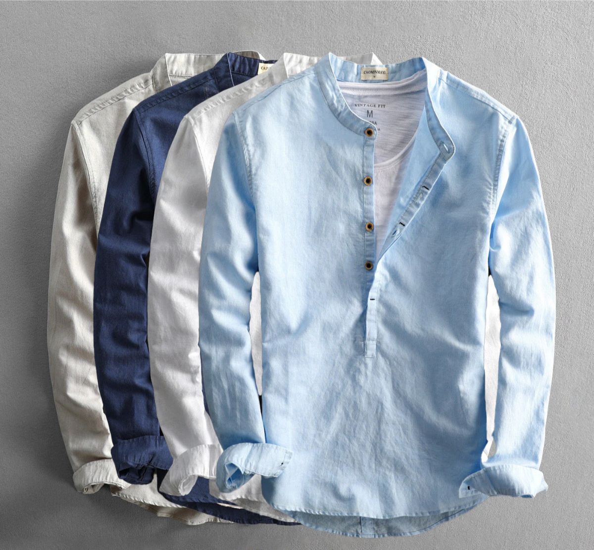 Simon | Herren Japanisches Hemd | Langarm