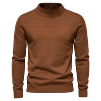 Torin | Herren Stehkragen Strickpullover | Sweatshirt in Kaffee