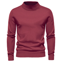 Torin | Herren Stehkragen Strickpullover | Sweatshirt in Rot