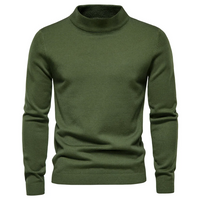 Torin | Herren Stehkragen Strickpullover | Sweatshirt in Armeegrün
