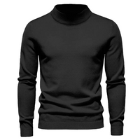 Torin | Herren Stehkragen Strickpullover | Sweatshirt in Schwarz
