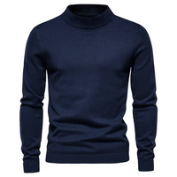 Torin | Herren Stehkragen Strickpullover | Sweatshirt in Dunkelblau
