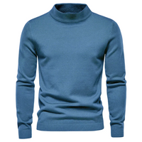 Torin | Herren Stehkragen Strickpullover | Sweatshirt in Blau