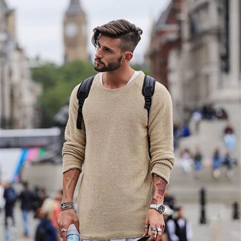 Keir | Herren Lange Strickpullover | Sweatshirt