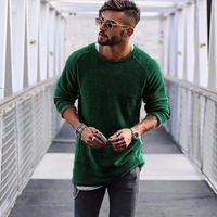 Keir | Herren Lange Strickpullover | Sweatshirt in Grün