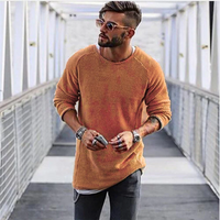 Keir | Herren Lange Strickpullover | Sweatshirt in Orange