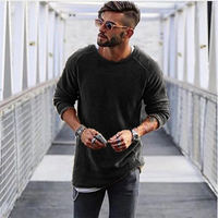 Keir | Herren Lange Strickpullover | Sweatshirt in Schwarz