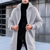 Sandu | Herren Lange Strickjacke | Schwarz in Grau