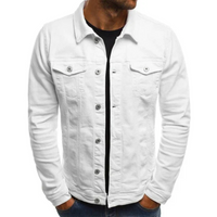 Hubert | Herren Leichte Jeansjacke | Sommerjacke in Weiß