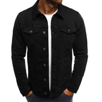 Hubert | Herren Leichte Jeansjacke | Sommerjacke in Schwarz