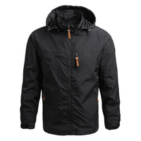Franklin | Herren Leichte Regenjacke | Windbreaker in Schwarz