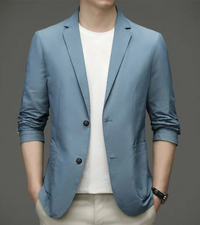 Wilfred | Herren Casual Sakko | Weste Anzug in Blau