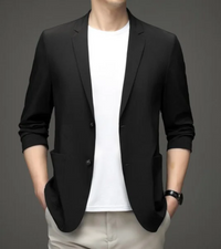 Wilfred | Herren Casual Sakko | Weste Anzug in Schwarz