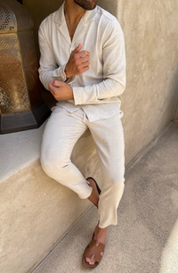 Ephraim | Herren Loungewear Set | Elegant Outfit in Beige