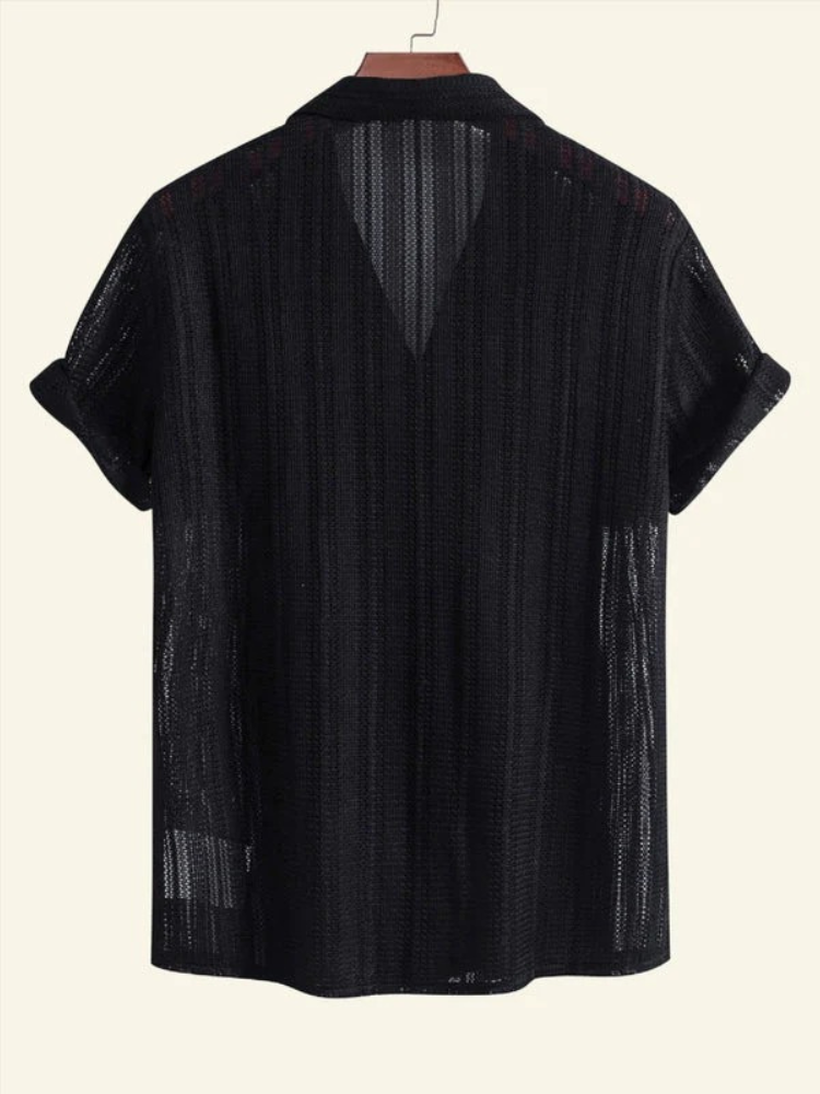 Herren luftiges Strandhemd | Kurzarm