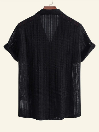 Herren luftiges Strandhemd | Kurzarm