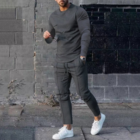 Niklas | Herren Sportlich Trainingsanzug | Tracksuit in Dunkelgrau