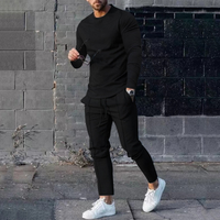 Niklas | Herren Sportlich Trainingsanzug | Tracksuit in Schwarz