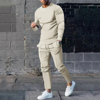 Niklas | Herren Sportlich Trainingsanzug | Tracksuit in Beige
