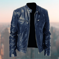Baldemar | Herren Motorrad Jacke | Schwarz in Blau