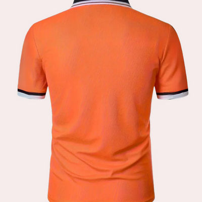 Herren klassisches oranges Poloshirt | Kurzarm