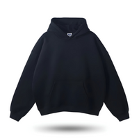 Theodore | Herren Oversize Hoodie | Grau Kapuzenpullover in Onyx Schwarz