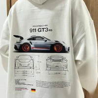 Vincent | Herren Oversized Hoodie | Schwarz Kapuzenpullover in Weiß