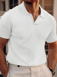 Elias | Herren Kurzarm Poloshirt in Weiß