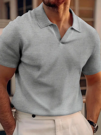 Elias | Herren Kurzarm Poloshirt in Grau