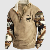 Gilbert | Herren Pullover Mit Reißverschluss | Sweater in Khaki