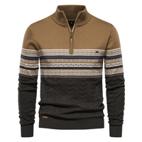 Gremmy | Herren Pullover mit Reißverschluss | Knit Sweater in Khaki