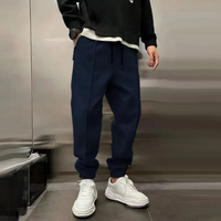 Thilo | Herren Lange Jogginghosen | Stoffhose in Schwarz