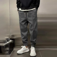 Thilo | Herren Lange Jogginghosen | Stoffhose in Dunkelgrau