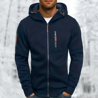 Matthew | Herren Schwarz Hoodie | Kapuzenpullover in Marineblau