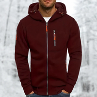 Matthew | Herren Schwarz Hoodie | Kapuzenpullover in Rot