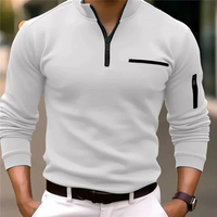 Isidor | Herren Pullover mit Reißverschluss | Half Zip Sweater in Weiß