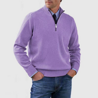 Lester | Herren Reißverschluss-Pullover | Sweatshirt in Lila