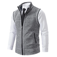 Xaver | Herren Reißverschluss Strickjacke | Strickweste in Grau