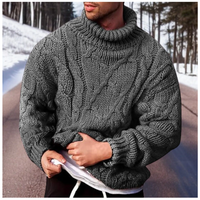 Steve | Rollkragenpullover Herren Schwarz | Strickpullover in Grau