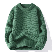 Timothy | Herren Rot Pullover | Strick Sweater in Grün