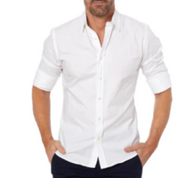 Philipp | Herren Langarm Polohemd | Poloshirt in Weiß