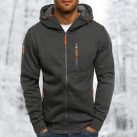 Matthew | Herren Schwarz Hoodie | Kapuzenpullover in Dunkelgrau