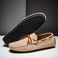 Irminfried | Herren Schwarz Mokassins | Bequem in Khaki