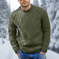 Ignaz | Herren Schwarz Pullover | Knit Sweater in Grün