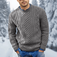 Ignaz | Herren Schwarz Pullover | Knit Sweater in Grau