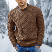 Ignaz | Herren Schwarz Pullover | Knit Sweater in Braun