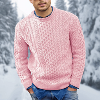 Ignaz | Herren Schwarz Pullover | Knit Sweater in Rosa